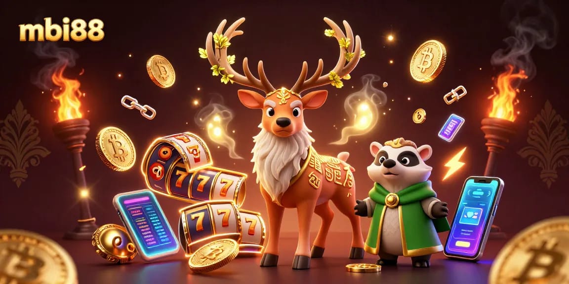 Experience thrilling gaming at mbi88 with vibrant 3D characters and rich casino elements.
