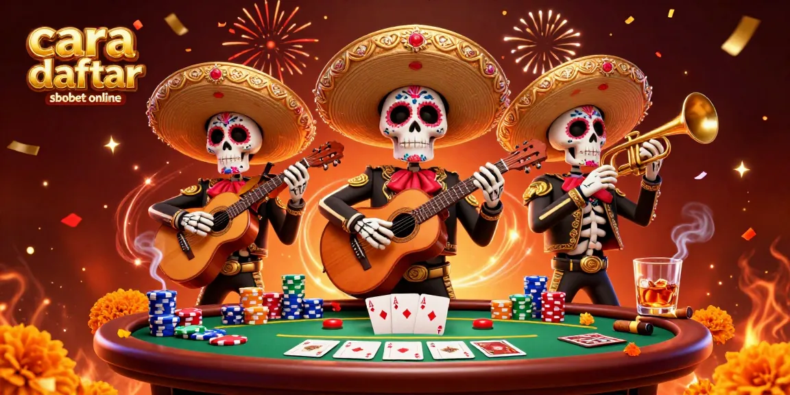 Place bets with cara daftar sbobet online in an exciting, vibrant mariachi casino scene.