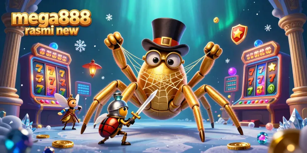 Play thrilling games with mega888 rasmi new in a vibrant 3D casino setting.