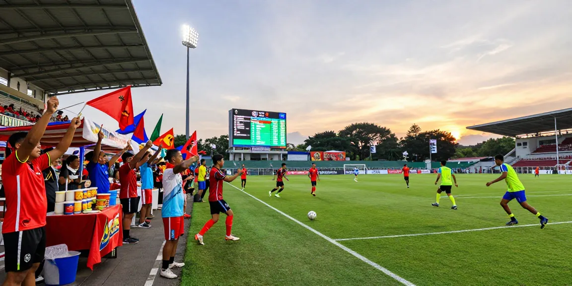 Fans cheering during a thrilling football match in Malaysia, highlighting the excitement of Football Betting Malaysia.