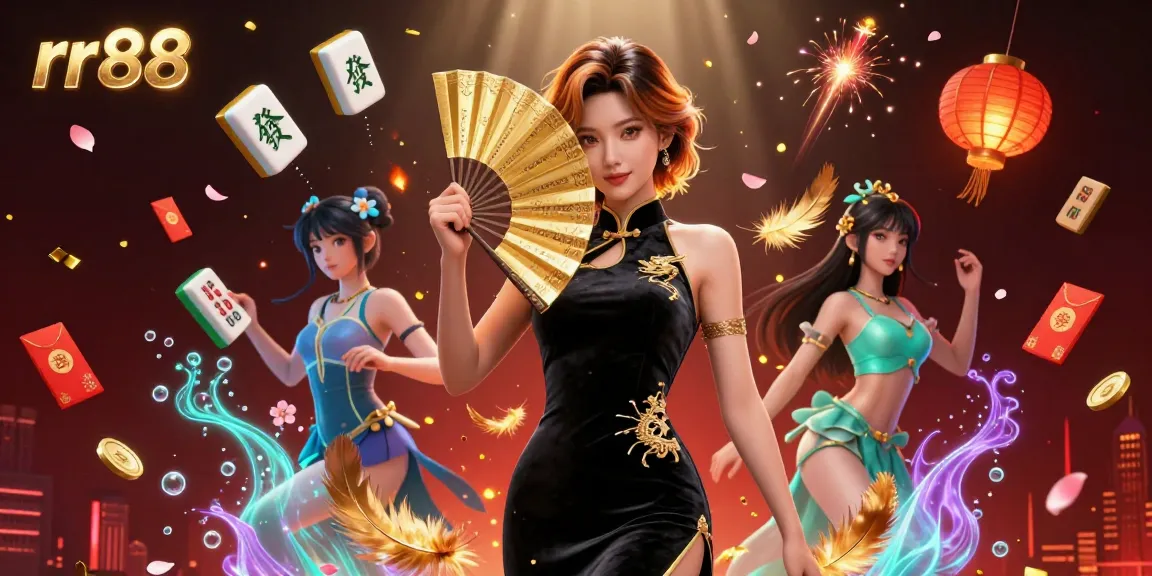 Experience the thrills at rr88 with a splendid Asian woman showcasing rich casino elements and winning opportunities.