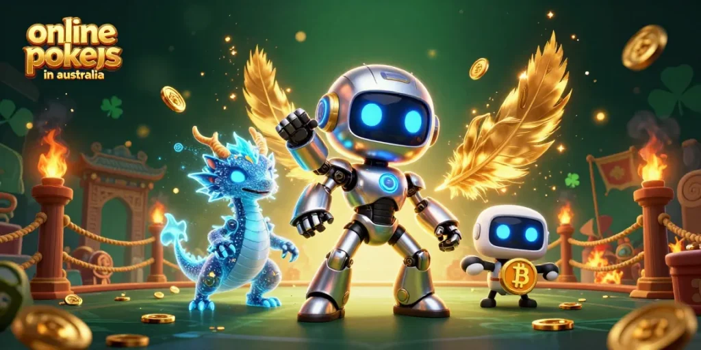 Spin and win with vibrant online pokies in Australia showcasing exciting 3D characters.